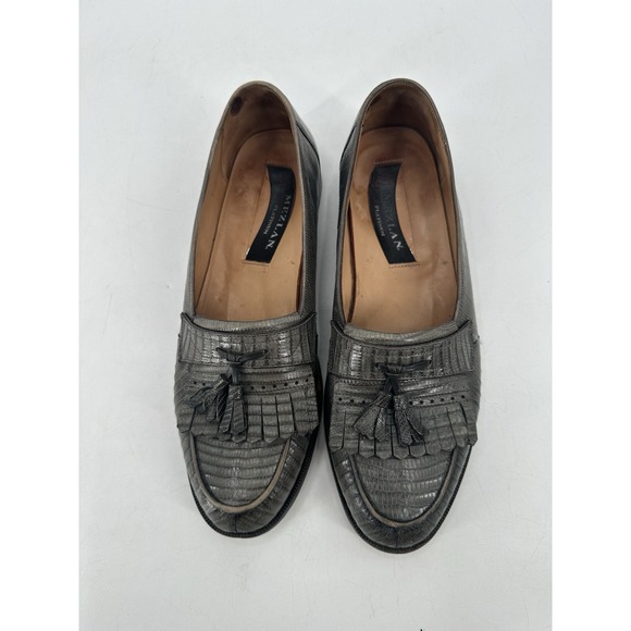 Mezlan Platinum Kiltie Tassel Loafer Men\'s‎ Size 9.5 Lizard Spain main image 6